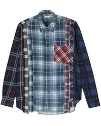 Needles - Panelled-Design Flannel Shirt - Lyst