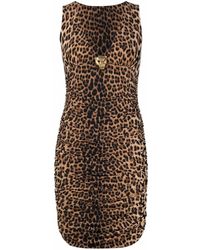 Roberto Cavalli - Leopard-print Short Dress - Lyst