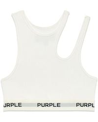 Purple Brand - Cropped-Oberteil mit Cut-Out - Lyst