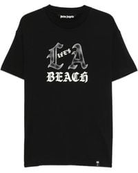 Palm Angels - Life's A Beach Graphic-Print T-Shirt - Lyst