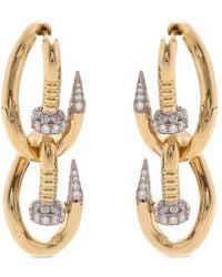 David Webb - Double Bent Nail Diamond Earrings - Lyst