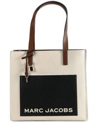 Marc Jacobs - Logo-Print Leather Tote Bag - Lyst