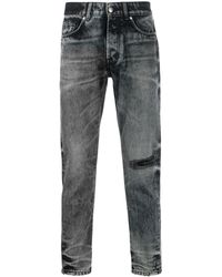 John Richmond - Mick Whiskering-effect Tapered Jeans - Lyst