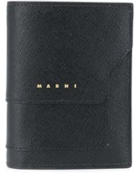 Marni - Logo-print Leather Bi-fold Wallet - Lyst