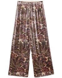Ottod'Ame - Floral-Print Straight Trousers - Lyst