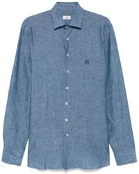 Etro - Camisa Con Bordado Pegaso - Lyst