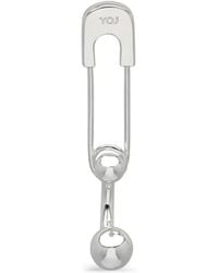 Yoj - Pendiente Mini Con Pin De X Cutout - Lyst