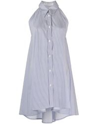 Philosophy Di Lorenzo Serafini - Striped Sleeveless Shirt Dress - Lyst