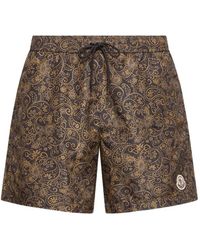 Moncler - Paisley Drawstring Swim Shorts - Lyst