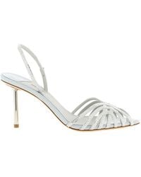 Le Silla - Rhinestone Pointed-Toe Sandals - Lyst
