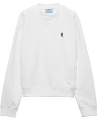 Prada - Crew-Neck Cotton Sweatshirt - Lyst