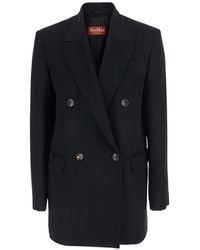 Max Mara - Double-Breasted Peaked-Lapel Jacket - Lyst