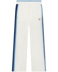 CASABLANCA - Side-Stripe Knitted Trousers - Lyst