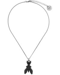 Patrizia Pepe - Rhinestone-Embellished Fly Necklace - Lyst