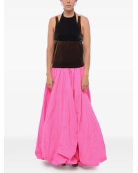 Valentino Garavani - Velvet-Panelled Maxi Dress - Lyst
