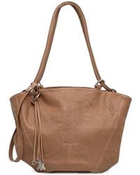 Patrizia Pepe - Logo-Print Calf Leather Tote Bag - Lyst