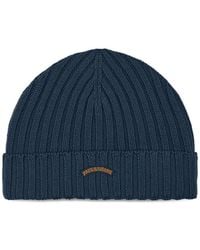 Paul & Shark - Ribbed Beanie Hat - Lyst
