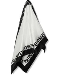Patrizia Pepe - Geometric Silk Print Scarf - Lyst