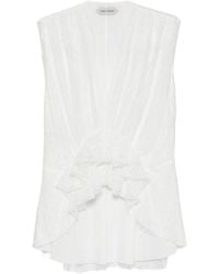 Alberta Ferretti - Ruffled-Hem Top - Lyst
