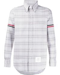 Thom Browne - Armband Stripe Checked Shirt - Lyst