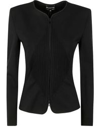 Emporio Armani - ミラノステッチ パデッドショルダージャケット - Lyst