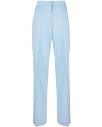MSGM - High-waisted Virgin Wool Trousers - Lyst