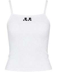 Rest&Recreation - Ribbed Logo-Print Top - Lyst