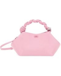 Ganni - Mini Bou Braided-Handle Shoulder Bag - Lyst