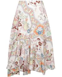 Etro - MIDI JUPT AVEC PRINT FLORAL - Lyst