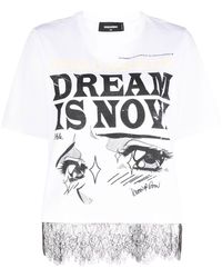 DSquared² - Slogan Graphic-print T-shirt - Lyst