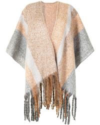 Unreal Fur - Ecuador Knit Fringed Poncho - Lyst