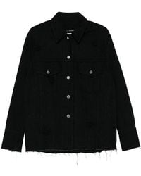 Song For The Mute - 'Daisy' Button Distressed Jacket - Lyst