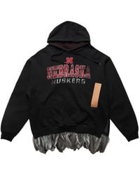 4SDESIGNS - Nebraska Huskers Feather-Trim Hoodie - Lyst