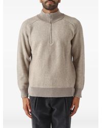 FILIPPO DE LAURENTIIS - Ribbed-Knit Quarter-Zip Sweater - Lyst