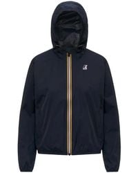 K-Way - Hooded Logo-Patch Jacket - Lyst