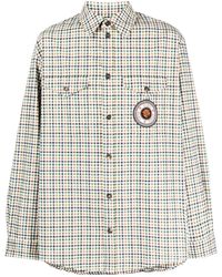 KENZO - Checked Logo-patch Shirt - Lyst
