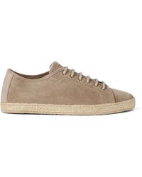 Brunello Cucinelli - Rope-Insert Suede Sneakers - Lyst