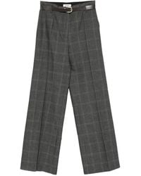 Sandro - Checked Straight-Leg Trousers - Lyst