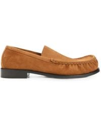 Dries Van Noten - Suede Gathered-Detail Loafers - Lyst