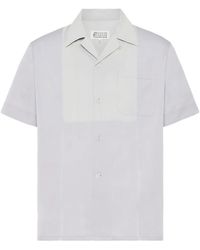 Maison Margiela - Panelled Short-Sleeved Shirt - Lyst