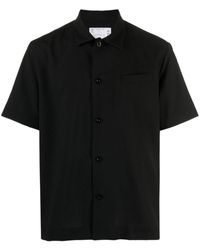 Sacai - Wool-blend Short-sleeve Shirt - Lyst