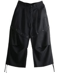 Y-3 - Button-Embellished Drawstring-Hem Trousers - Lyst