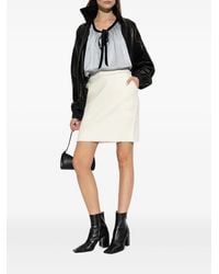 forte_forte - Tie-Neck Silk Top - Lyst