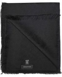 Tagliatore - Logo-Jacquard Fringed Scarf - Lyst