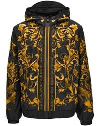 Versace Jeans Couture - Baroque-Print Hooded Jacket - Lyst
