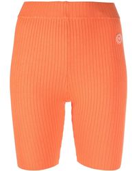 Sporty & Rich - Short Nervuré À Patch Logo - Lyst