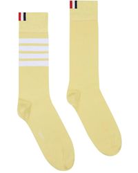 Thom Browne - Four-Bar Striped Mid-Calf Socks - Lyst