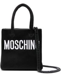Moschino - Mini-Tasche mit Logo-Stickerei - Lyst