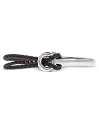 Ferragamo - Gancini Braided-Leather Bracelet - Lyst
