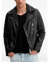 AllSaints - Comet Lederjacke mit Reißverschluss - Lyst